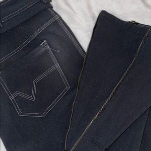 Volcom Snow Pants Skinny Stretch Bellbottom Zipper